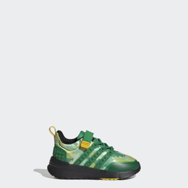 Kids Running Green adidas x LEGO® Racer TR21 Elastic Lace and Top Strap Shoes