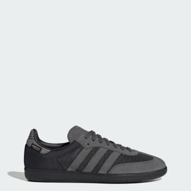 Adidas originals black leather shoes shop