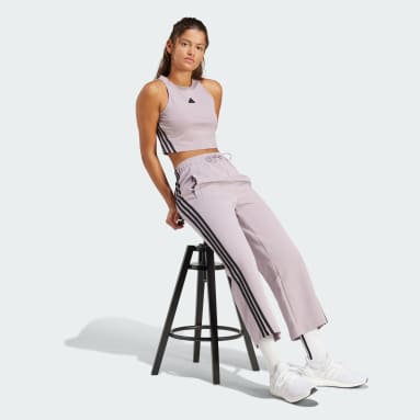 Women Sportswear Purple Future Icons 3-Stripes Open Hem Pants