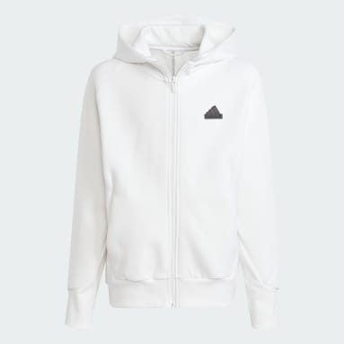 Polerón adidas Z.N.E. Cierre Frontal para Niños Blanco Niño Sportswear