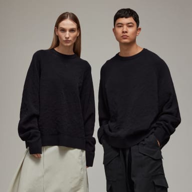 y_3 Black Y-3 니트 크루 스웨터