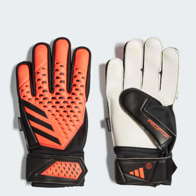 Kids Football Orange Predator Match Fingersave Gloves