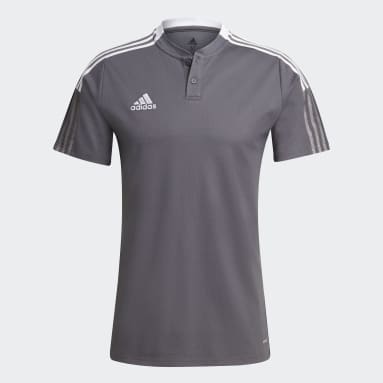 Männer Fußball Tiro 21 Poloshirt Grau