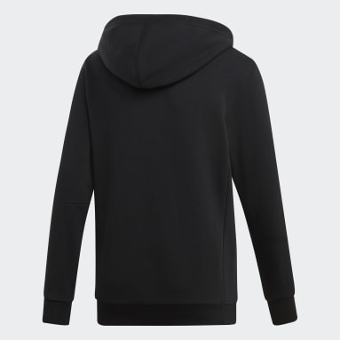 Sweat-shirt à capuche Must Haves Badge of Sport Noir Garçons Sportswear