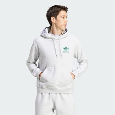 Veste à capuche graphisme Trèfle liquide gris Hommes Originals