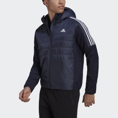 Muži Sportswear modrá Bunda Essentials Insulated Hooded Hybrid