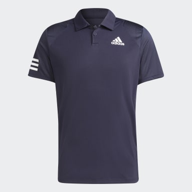 남성 Tennis Blue 클럽 3스트라이프 폴로