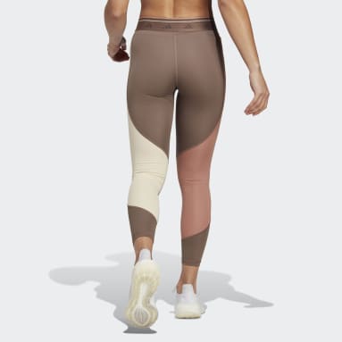 Leggings 7/8 Techfit Colorblock Marrone Donna Fitness & Training
