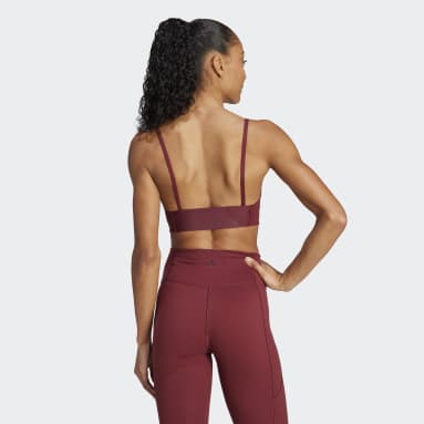 Sujetador Yoga Studio Light-Support Burgundy Mujer Gimnasio Y Entrenamiento