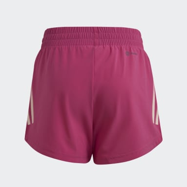 Girls Sportswear Pink Training AEROREADY 3-Stripes Woven High-Rise Shorts