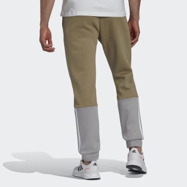 Pantalón Essentials Colorblock Fleece Gris Hombre Sportswear