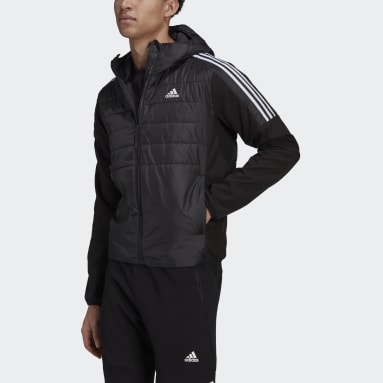Männer Sportswear Essentials Insulated Hooded Hybrid Jacke Schwarz