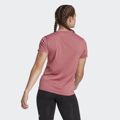 Frauen Fitness & Training adidas AEROKNIT Seamless T-Shirt Rosa