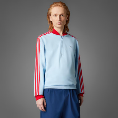 Sweat-shirt à zip 1/4 3 bandes Originals