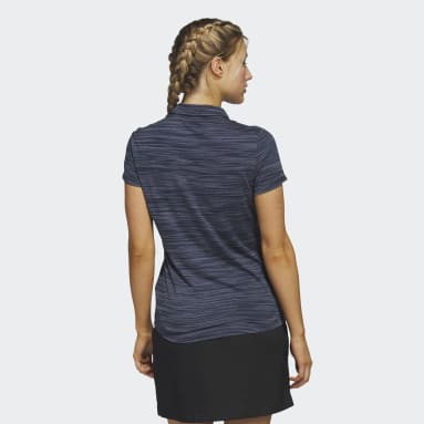 Playera Polo Space-Dyed Striped Azul Mujer Golf