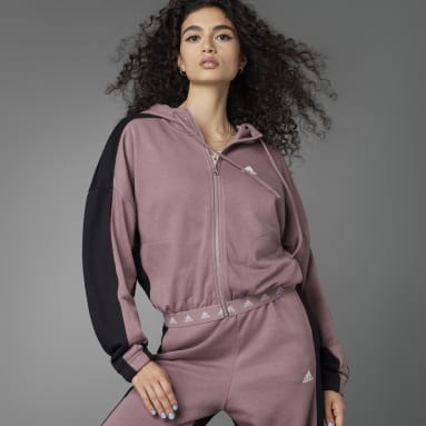 Adidas Sweat fille à capuche et zip: en vente à 40.49€ sur