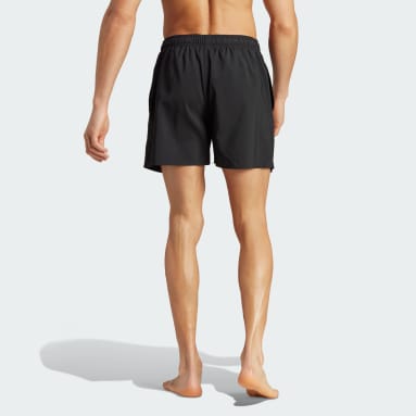 Men Swim Black Solid CLX Short-Length Swim Shorts