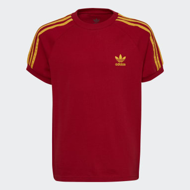 Youth 8-16 Years Originals Red Adicolor 3-Stripes Tee