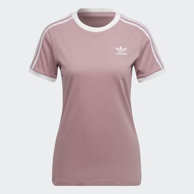 Adicolor Classics 3-Stripes Tee Fioletowy