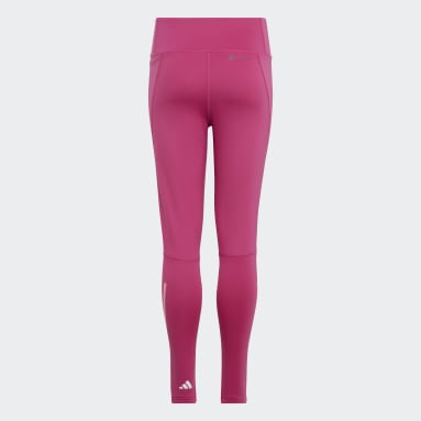 Girls Sportswear Pink AEROREADY 3-Stripes High-Rise 7/8 Optime Pocket Tights