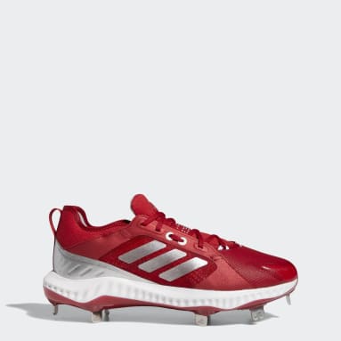 red ladies adidas trainers