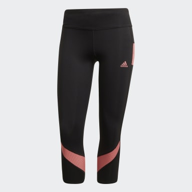 Leggings 3/4 de corrida, own the run aeroready preto Adidas