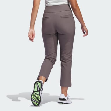 Women Golf Brown Ultimate365 Solid Ankle Pants