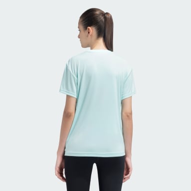 Women Running Turquoise RUN IT BL TEE
