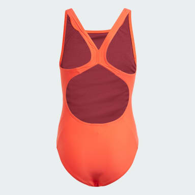 Maillot de bain Cut 3-Stripes Rouge Filles Natation