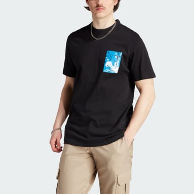 T-shirt adidas Adventure Graphic Nero Uomo Originals
