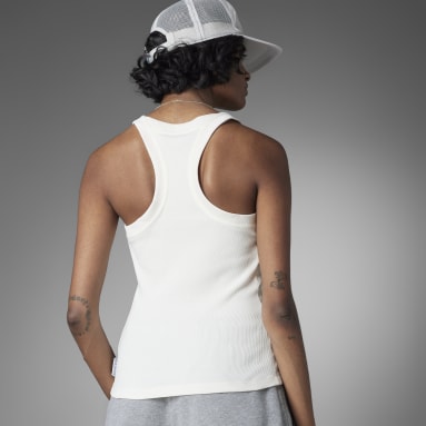 Women Lifestyle White Blue Version Tank Top