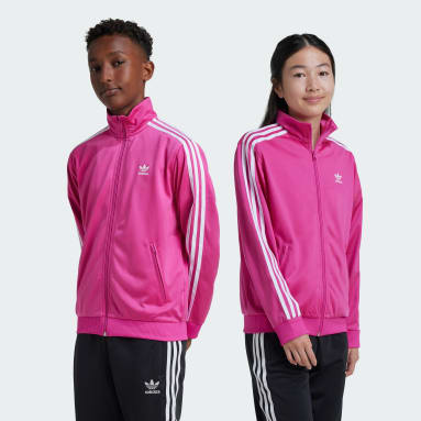 Neon pink adidas tracksuit clearance