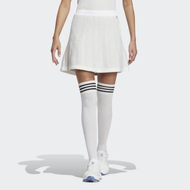 Women Golf White 스테이트먼트 아디다스 프라임니트 플레어드 스커트