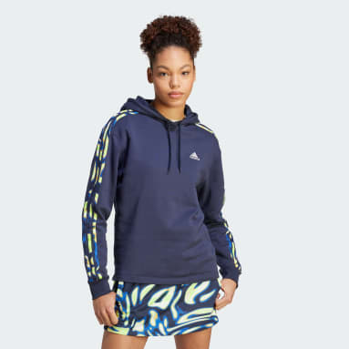 Vibrant Print 3-Stripes Hoodie