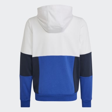 Veste à capuche entièrement zippée Colorblock Blanc Enfants Sportswear