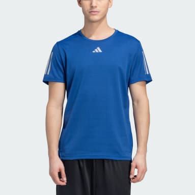 Men Running Blue OWN THE RUN HEATHER TEE