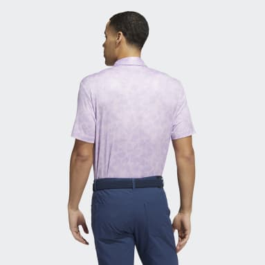 Men's Golf Purple Prisma-Print Polo Shirt