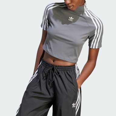 Women Lifestyle Grey Adilenium 반팔 탑
