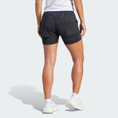 Shorts de Running Dos en Uno Berlin Negro Mujer Running