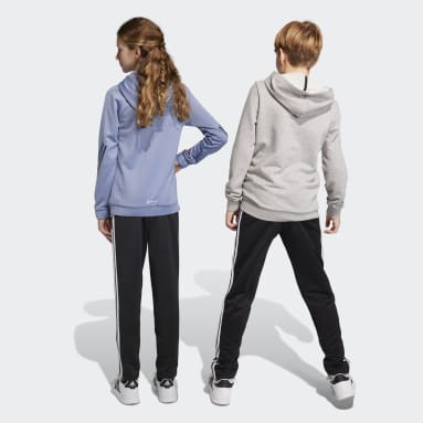 Calça Treino Modelagem Padrão Essentials AEROREADY Três Listras Preto Kids Sportswear