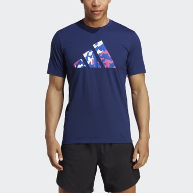 Polera De Entrenamiento Essentials  Logo Azul Hombre Training