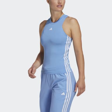 AEROREADY Train Essentials Regular 3-Stripes Tanktopp Blå
