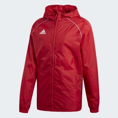 Άνδρες Γυμναστήριο Και Προπόνηση Κόκκινο Core 18 Rain Jacket
