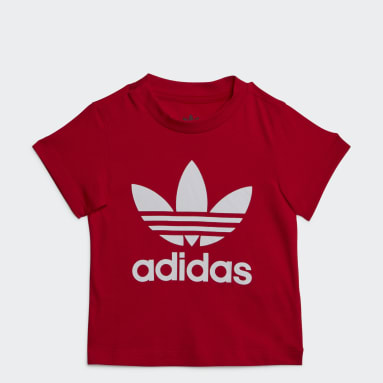T-shirt Trefoil Rosso Bambini Originals