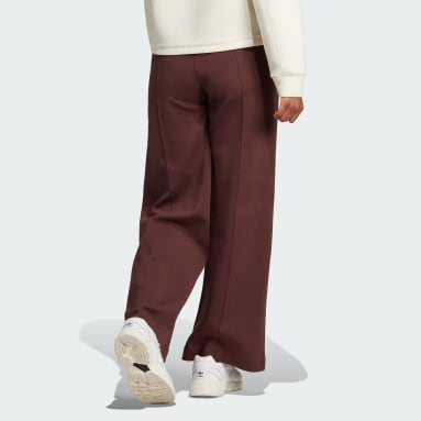 Pantalon plissé à jambes larges Premium Essentials Marron Femmes Originals