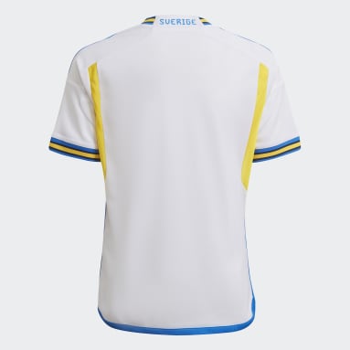 Camisola Alternativa 22 da Suécia Branco Rapazes Futebol