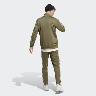Männer Sportswear Basic 3-Streifen Tricot Trainingsanzug Grün