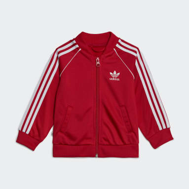 Conjunto chaqueta y pantalón Adicolor SST Rojo Niño Originals