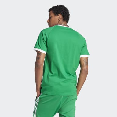 Heren Originals groen Adicolor Classics 3-Stripes T-shirt