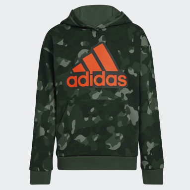 Youth Sportswear Green Camo Allover Print Pullover Hoodie